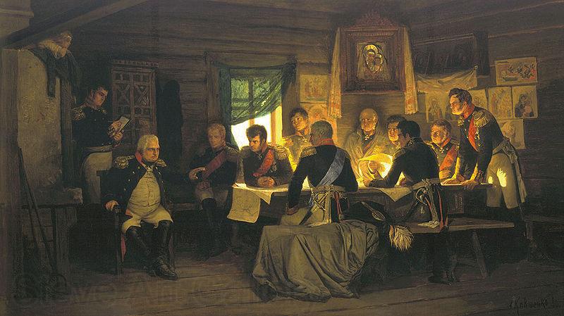 Alexey Danilovich Kivshenko Michail Illarionovich Kutuzov France oil painting art